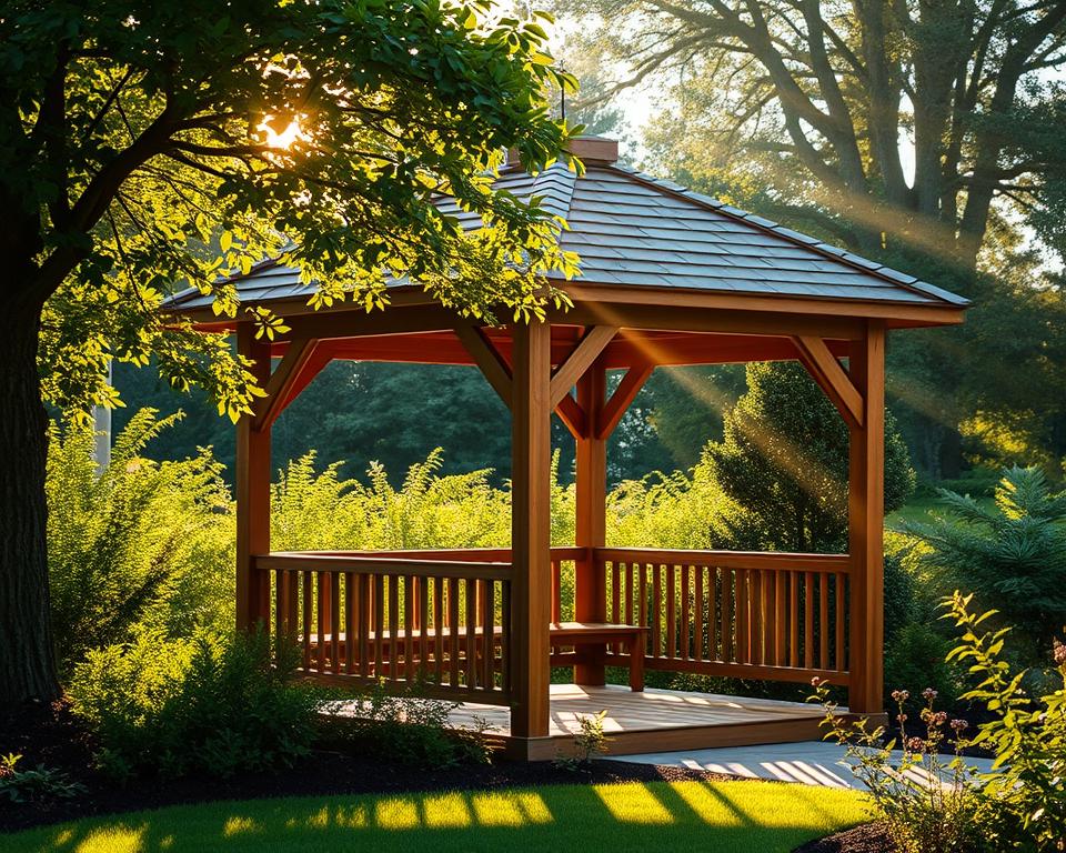 Sonneneinstrahlung Gartenhaus