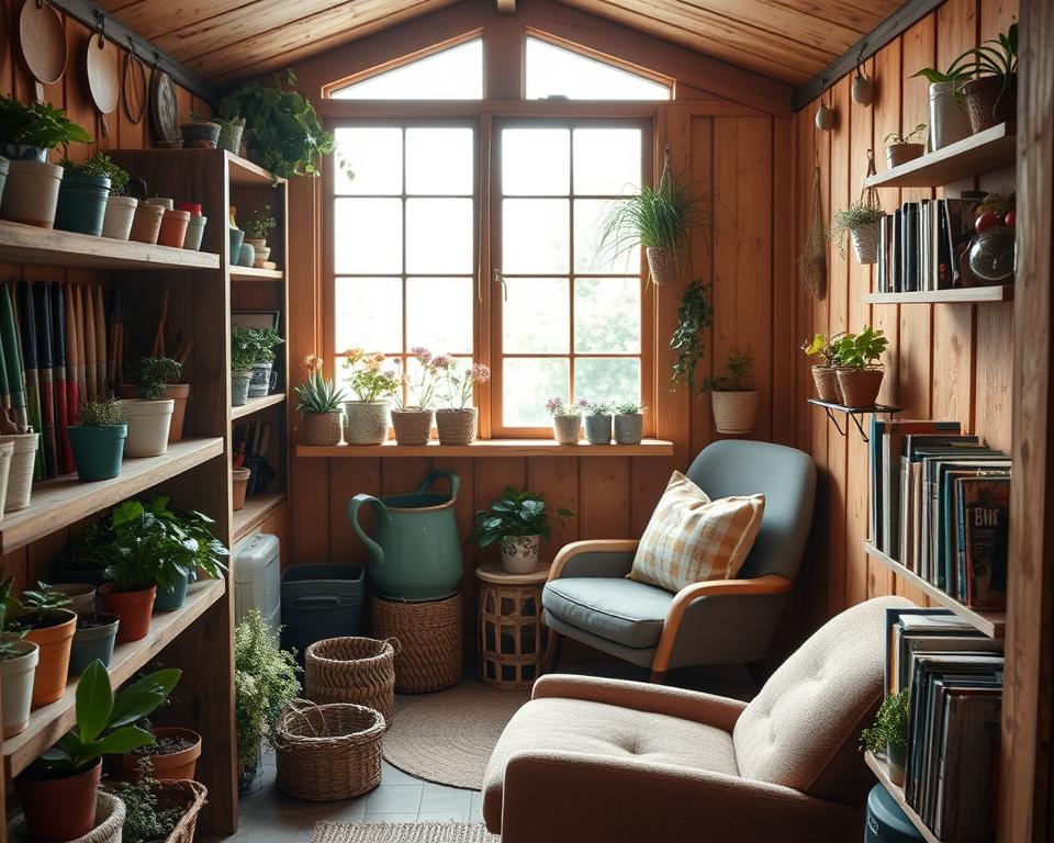 Clever Stauraum im Gartenhaus organisieren