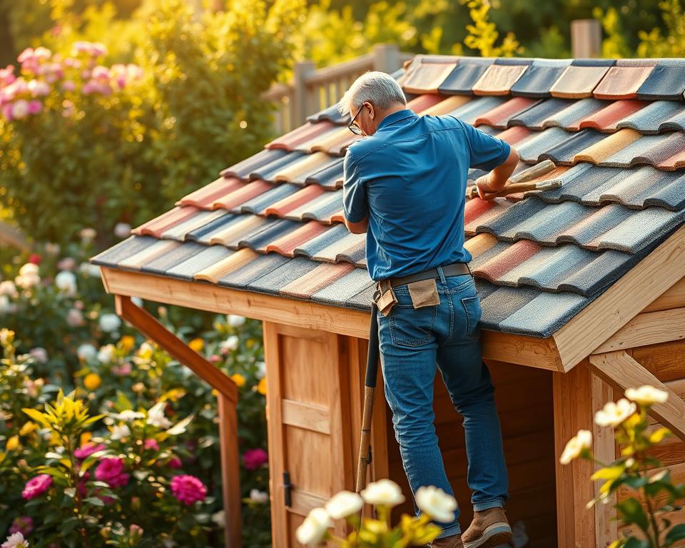 Dacheindeckung Gartenhaus Dacheindeckung Gartenhaus