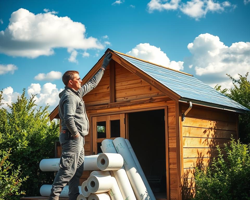 Gartenhaus Dach abdichten und isolieren Gartenhaus Dach abdichten und isolieren