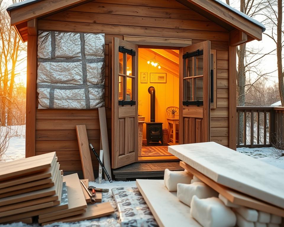 Gartenhaus Isolierung