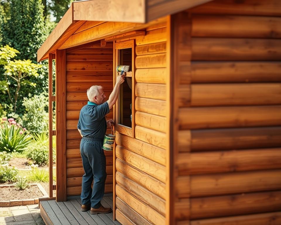 Holzgartenhaus Imprägnierung Schritt-für-Schritt