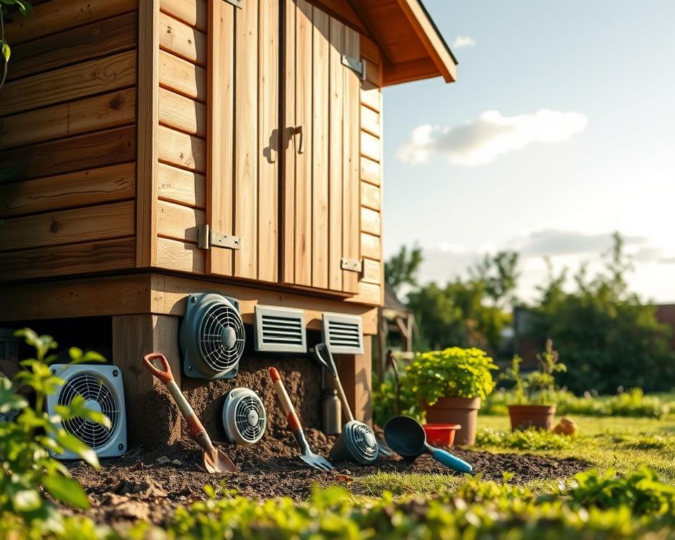 Nachrüstung Gartenhaus Belüftung