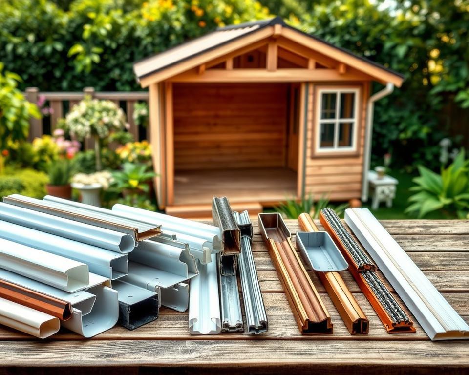 Regenrinnen Materialvergleich