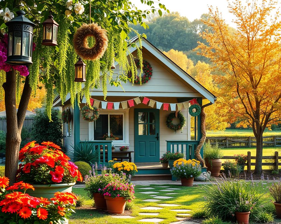 Saisonale Dekoration Gartenhaus