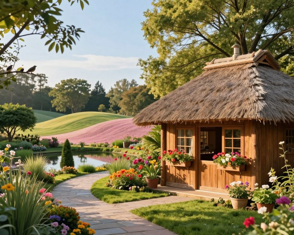 Gartenhaus Umgebung harmonisieren