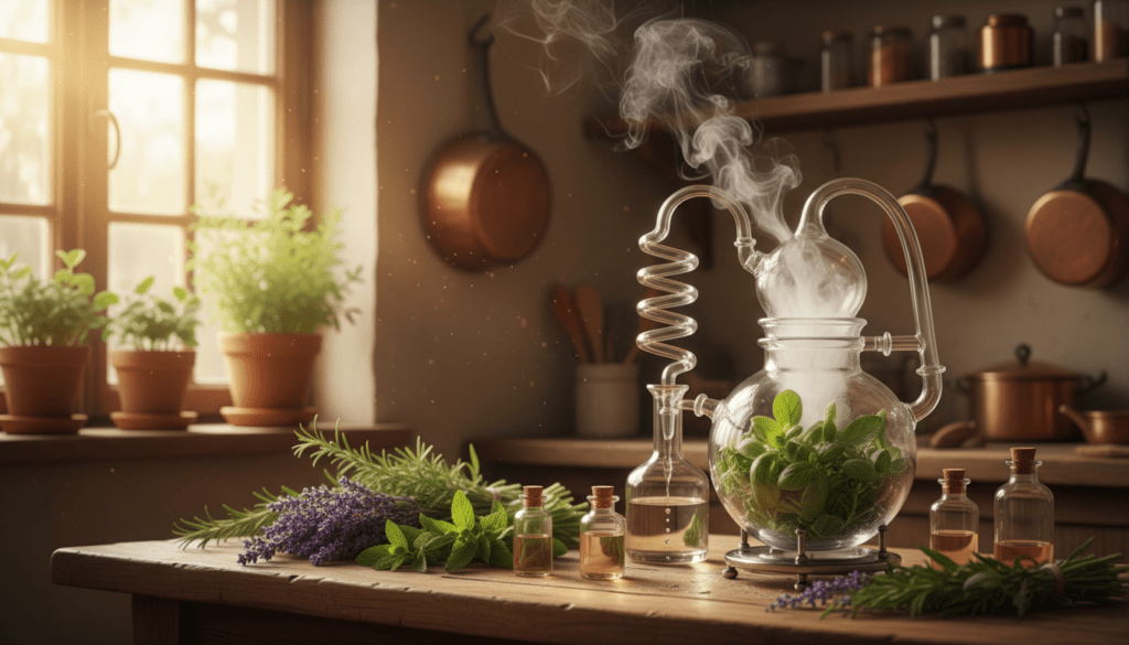 Kräuterdistillation