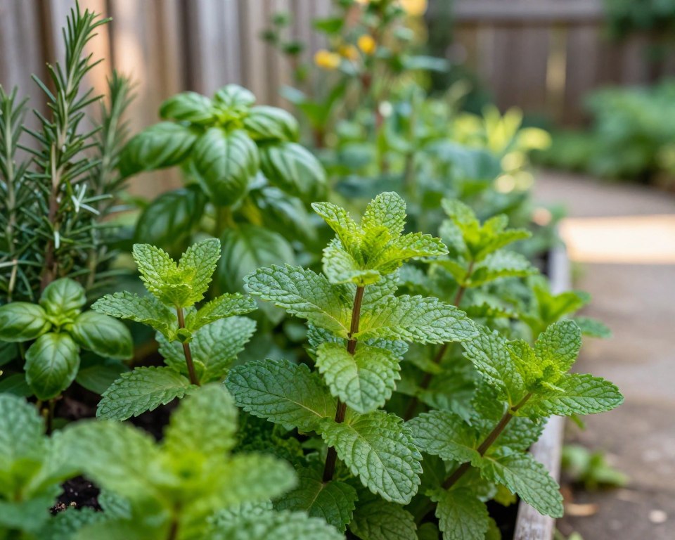 Minze im Kräutergarten