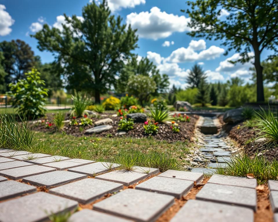 Regenwasserversickerung im Garten