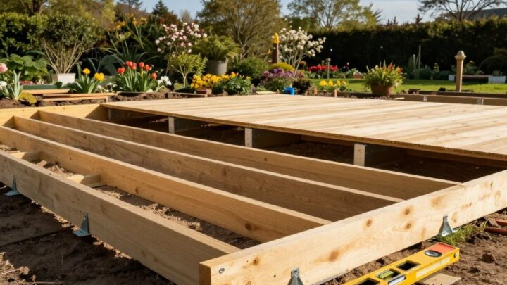 Unterkonstruktion für Gartenhaus