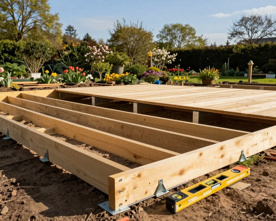 Unterkonstruktion für Gartenhaus