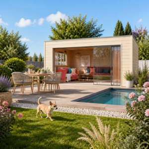 26% reduziert! 5 × 5 m | Gartenlounge Q-BIC Alu 44 E | Glas-Schiebetür Unkategorisiert online kaufen