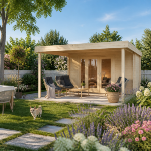 26% reduziert! 6 × 4 m | Gartenlounge Hakon 44 | Flachdach | modern | winterfest Unkategorisiert online kaufen