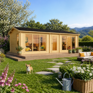 26% reduziert! 6 × 4 m | Gartenlounge Officehouse 70 | klassisch | Satteldach | winterfest Unkategorisiert online kaufen