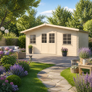 26% reduziert! 6 × 4 m | Gartenlounge Pepe 44 | klassisch | Satteldach | winterfest