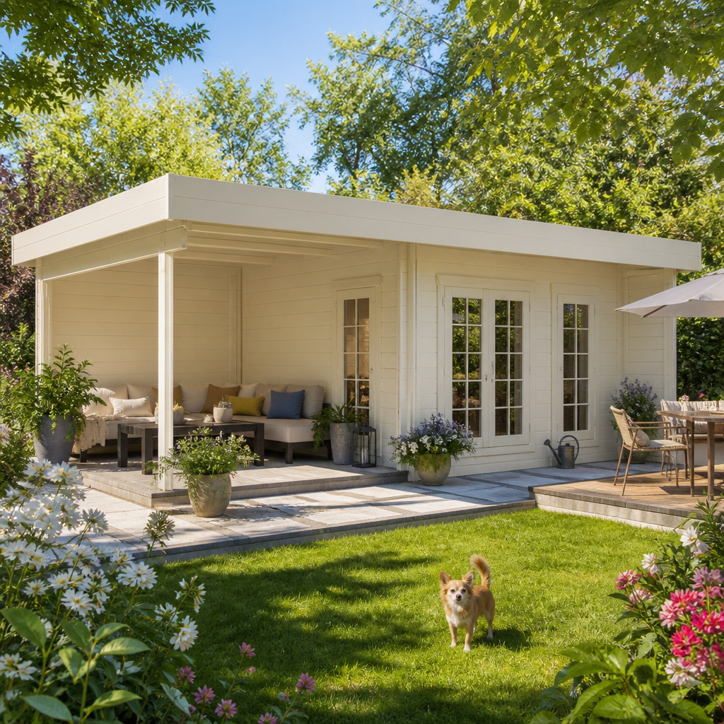 26% reduziert! 7 × 5 m | Gartenlounge Petra 44 C | Terrasse | modern | winterfest