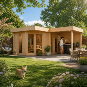 26% reduziert! 6 × 5 m | 5-Eck Gartenlounge Miro 28 | modern | Anbau Unkategorisiert online kaufen