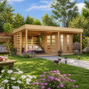 26% reduziert! 6 × 4 m | Flachdach Gartenlounge Susan 44 | modern | winterfest Unkategorisiert online kaufen