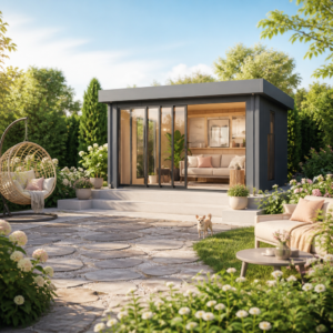26% reduziert! 6 × 4 m | Gartenlounge Alu Concept Lounge 70 A | Flachdach | Glas-Schiebetür | winterfest Unkategorisiert online kaufen