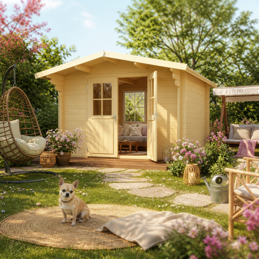 26% reduziert! 4 × 4 m | Gartenlounge Berlin 70 A Classic | Satteldach | winterfest