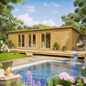 26% reduziert! 10 × 4 m | Gartenlounge Game Room 44 | modern | Pultdach | winterfest Unkategorisiert online kaufen