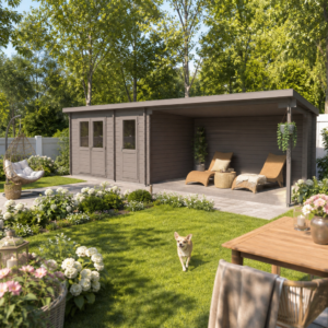 26% reduziert! 8 × 4 m | Gartenlounge Gent 28 D | modern | Pultdach Unkategorisiert online kaufen
