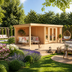 26% reduziert! 6 × 4 m | Gartenlounge Kubi Lodge 44 | Flachdach | modern Unkategorisiert online kaufen