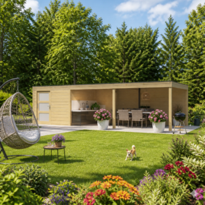 26% reduziert! 10 × 4 m | Gartenlounge QBS-Line 9,00 m² + 600 cm Anbau | Flachdach | modern | Pultdach Unkategorisiert online kaufen
