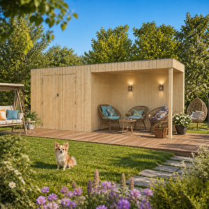 26% reduziert! 6 × 4 m | Gartenlounge QBV-Line 5,90 m² + 300 cm Anbau | Flachdach | modern | Pultdach Unkategorisiert online kaufen