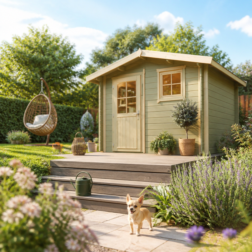 26% reduziert! 3 × 3 m | Satteldach Gartenlounge Eliza 3B