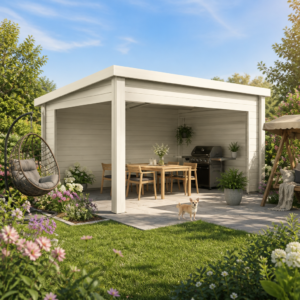 28% reduziert! 4 × 3 m | WPC Gartenlaube Lounge 12,0 m² | modern Unkategorisiert online kaufen