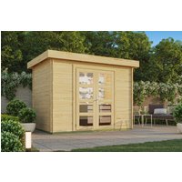 26% Discount! Fjordholz Flachdach Gartenhaus Modell Chris 28