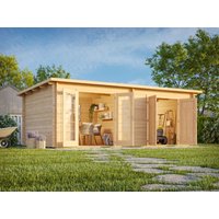 26% Discount! Fjordholz Pultdach Gartenhaus Modell Ezra 2P