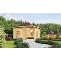 26% Discount! Fjordholz 5-Eck Gartenhaus Modell Fargo 44 B