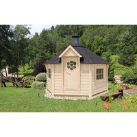 26% Discount! Fjordholz 6-Eck Grillkota Modell Lasse 9,0m² DeLux