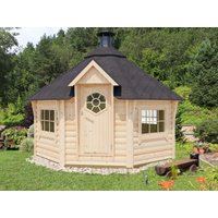 26% Discount! Fjordholz 8-Eck Grillkota Modell Lasse 12,0m² DeLu