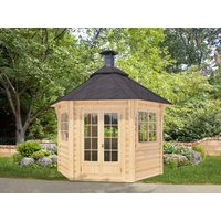 26% Discount! Fjordholz 6-Eck Grillpavillon Modell Gunnar 6m²