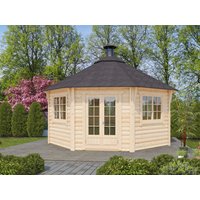 26% Discount! Fjordholz 8-Eck Grillpavillon Modell Gunnar 17m²