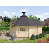 26% Discount! Fjordholz Grillkota mit Anbau Modell Ida 17+4m²