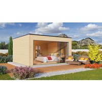 26% Discount! Fjordholz Gartenhaus Modell Q-BIC Alu 44 C