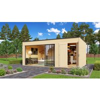 26% Discount! Fjordholz Gartenhaus Modell Q-BIC Alu 44 H