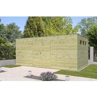 26% Discount! Gartenhaus Modell QB-Line 15,30 m²