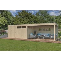 26% Discount! Gartenhaus Modell QBV3-Line 11,89 m² + 400 cm Anba