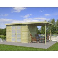 26% Discount! Gerätehaus Modell Umea 7,38 m² + 200 cm Anbau