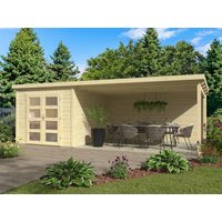 26% Discount! Pultdach Gartenhaus Modell Ella 28-A mit Anbau