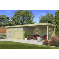 26% Discount! Flachdach Gartenhaus Modell Nelo 44 B mit 400 cm A