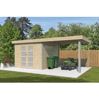 26% Discount! Gartenhaus Alu-Line Modell Kasuko mit Anbau