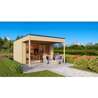 26% Discount! Fjordholz Gartenhaus Modell Q-BIC Alu 70 A + VD 5x4m