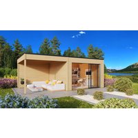 26% Discount! Fjordholz Gartenhaus Modell Q-BIC Alu 44 A + SD 6x4m