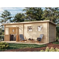 26% Discount! Fjordholz Pultdach Gartenhaus Modell Ezra 6D